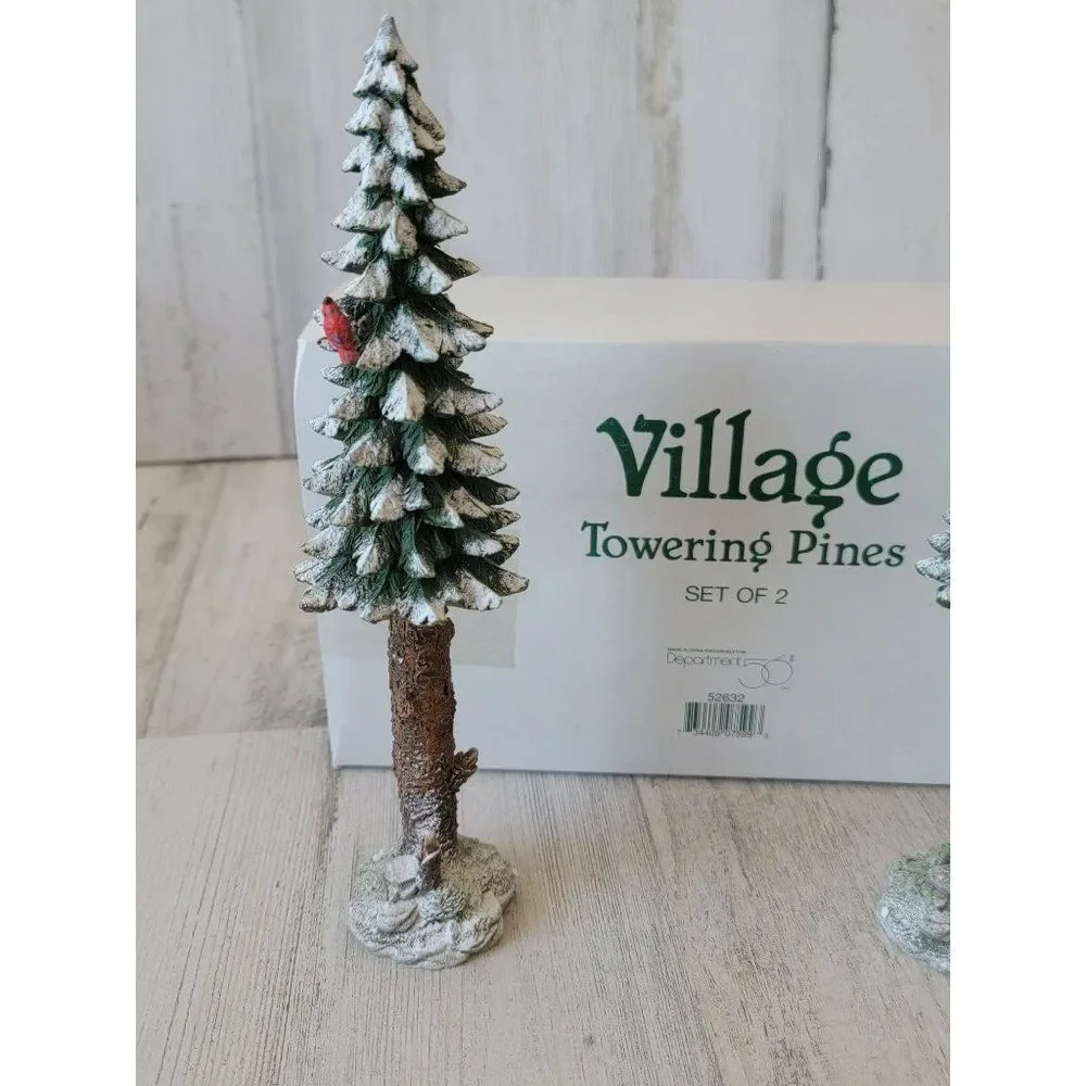 Dept 56 52632 Towering Pines snow‎ village accessory Xmas set
